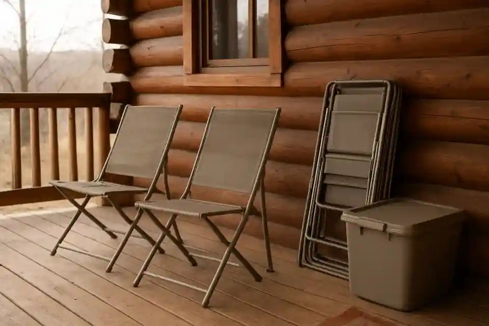 Photo related to folding porch chairs off season storage