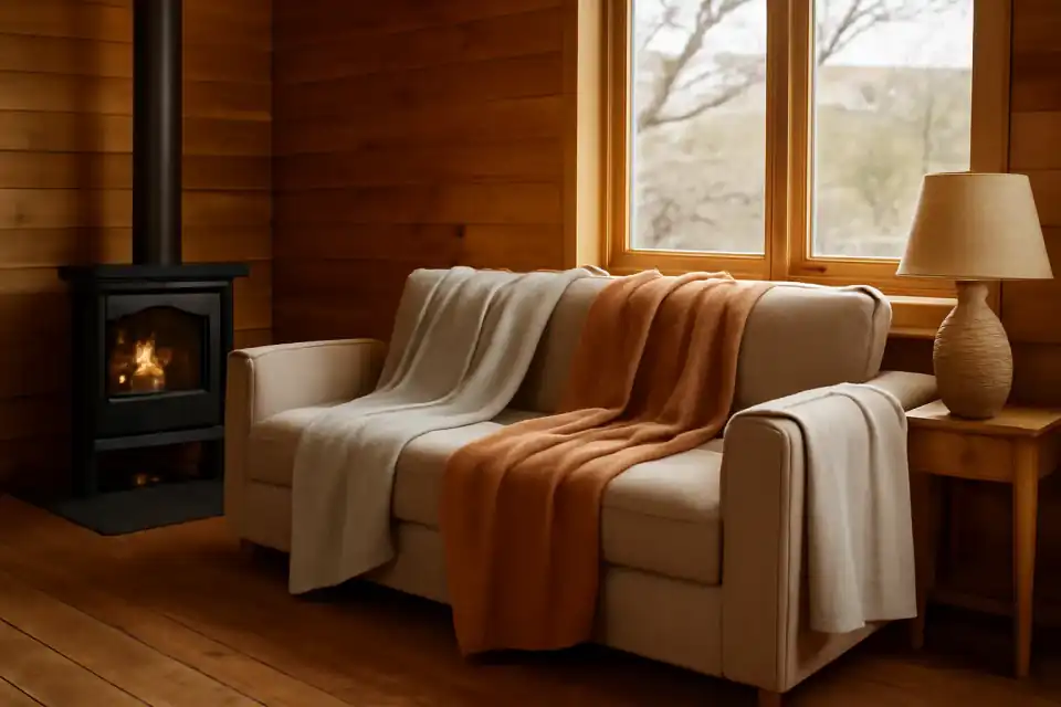 Photo related to washable throw blanket cabin