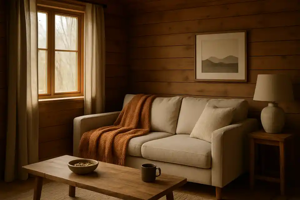 Editorial photograph (generic category image, not the exact linked listing) representing washable cabin throw blanket