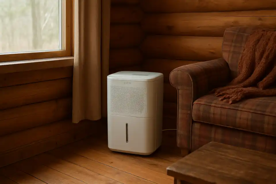 Editorial photograph (generic category image, not the exact linked listing) representing compact cabin dehumidifier