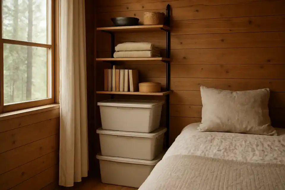 Editorial photograph (generic category image, not the exact linked listing) representing under-bed storage bin set